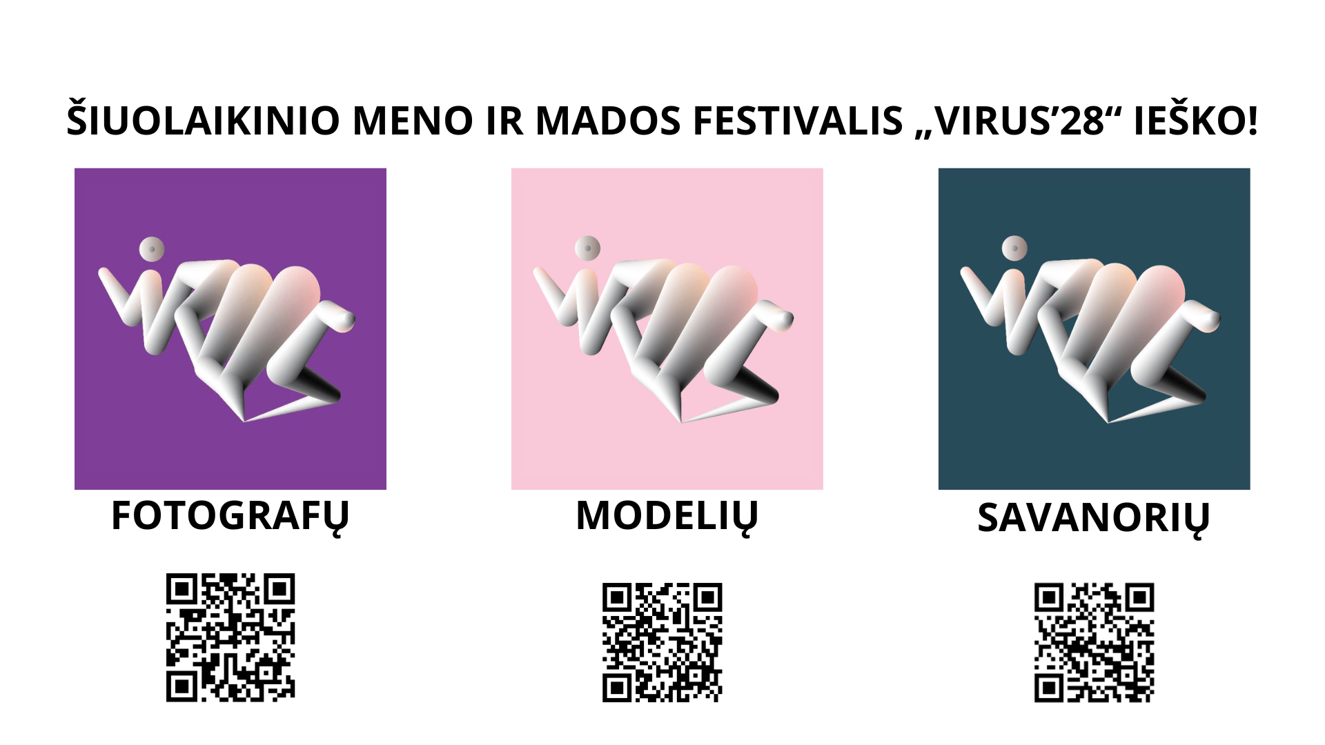 ŠIUOLAIKINIS MENO IR MADOS FESTIVALIS „VIRUS’28“ IEŠKO SAVANORIŲ!