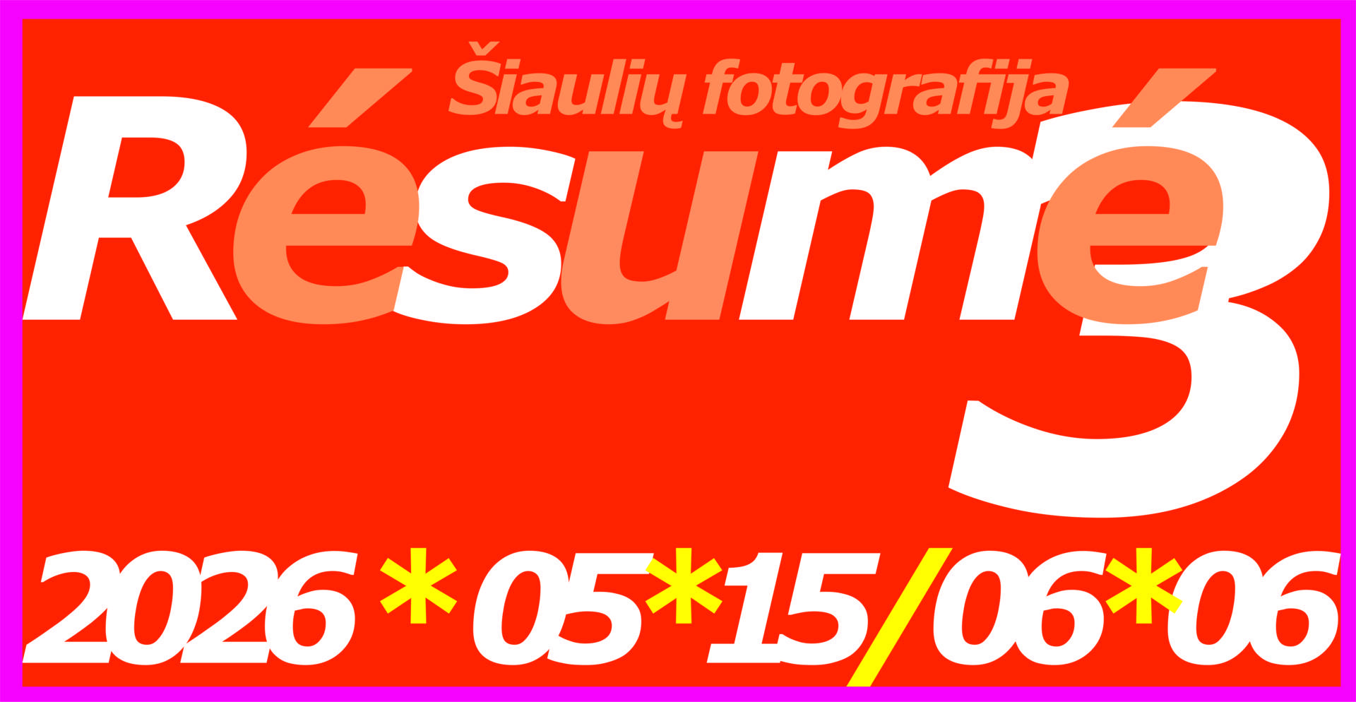 Šiaulių miesto fotografijos meno paroda „Rezume’3″