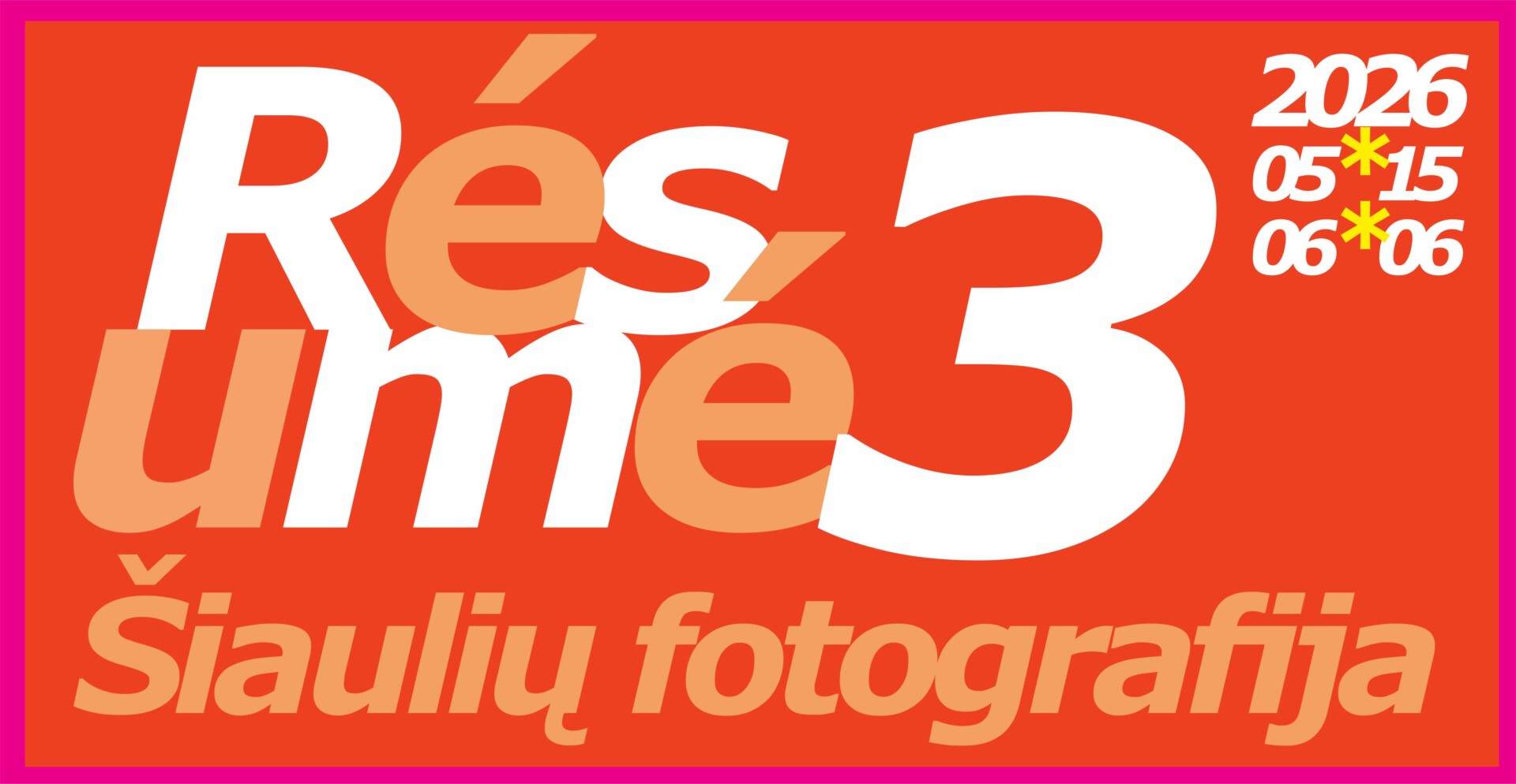 Šiaulių miesto fotografijos meno paroda „Rezume’3“