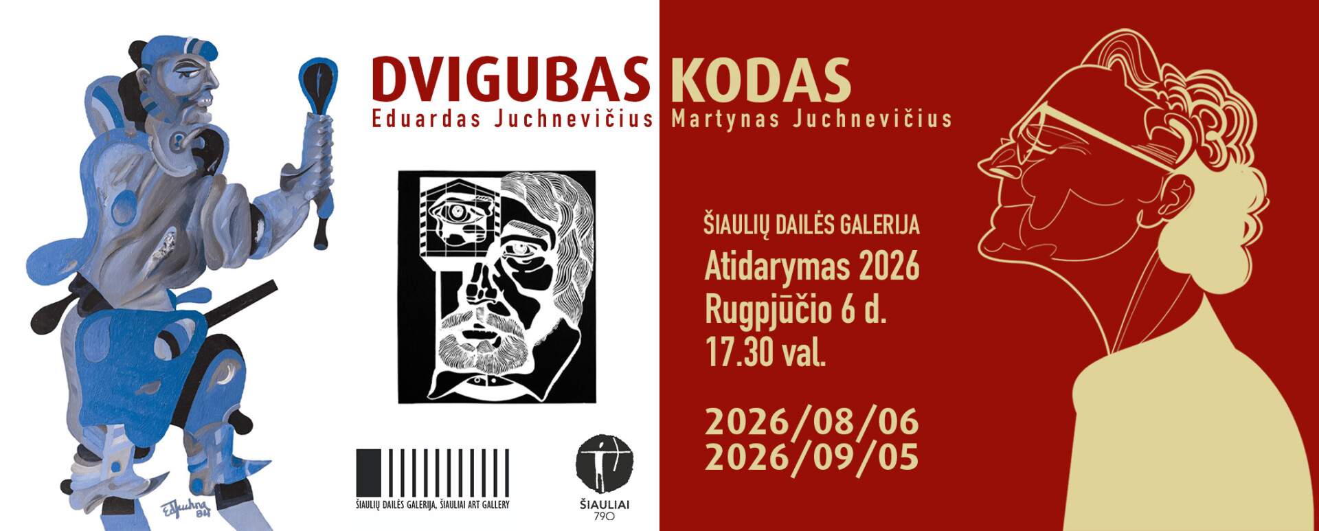 Eduardo Juchnevičiaus ir Martyno Juchnevičiaus kūrybos paroda „Dvigubas Kodas”
